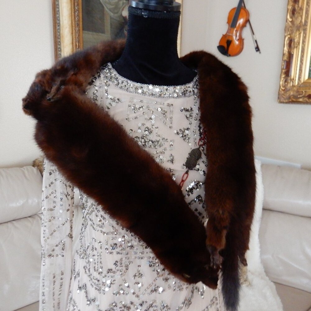 Vtg.1940's /1950's Genuine Mink Shawl